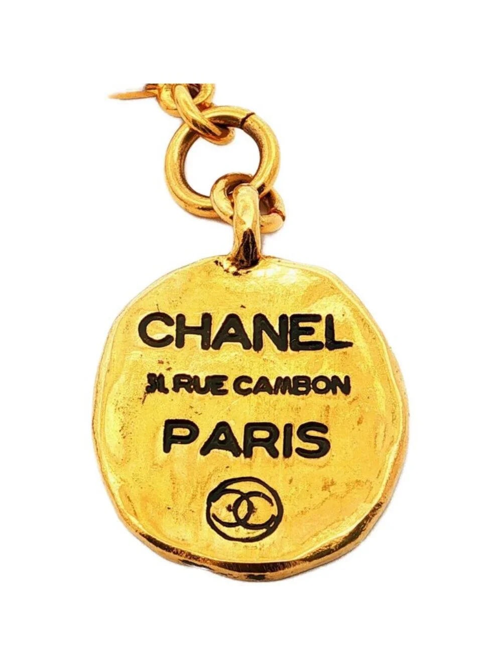Chanel CC Logo Bracelet Alloy Gold